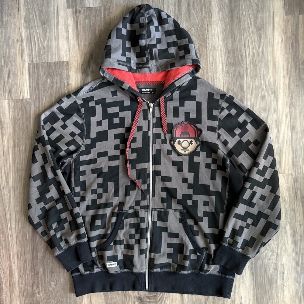Vintage Y2K Trukfit Lil Wayne Camo Zip Up Hoodie Men's Size XL
